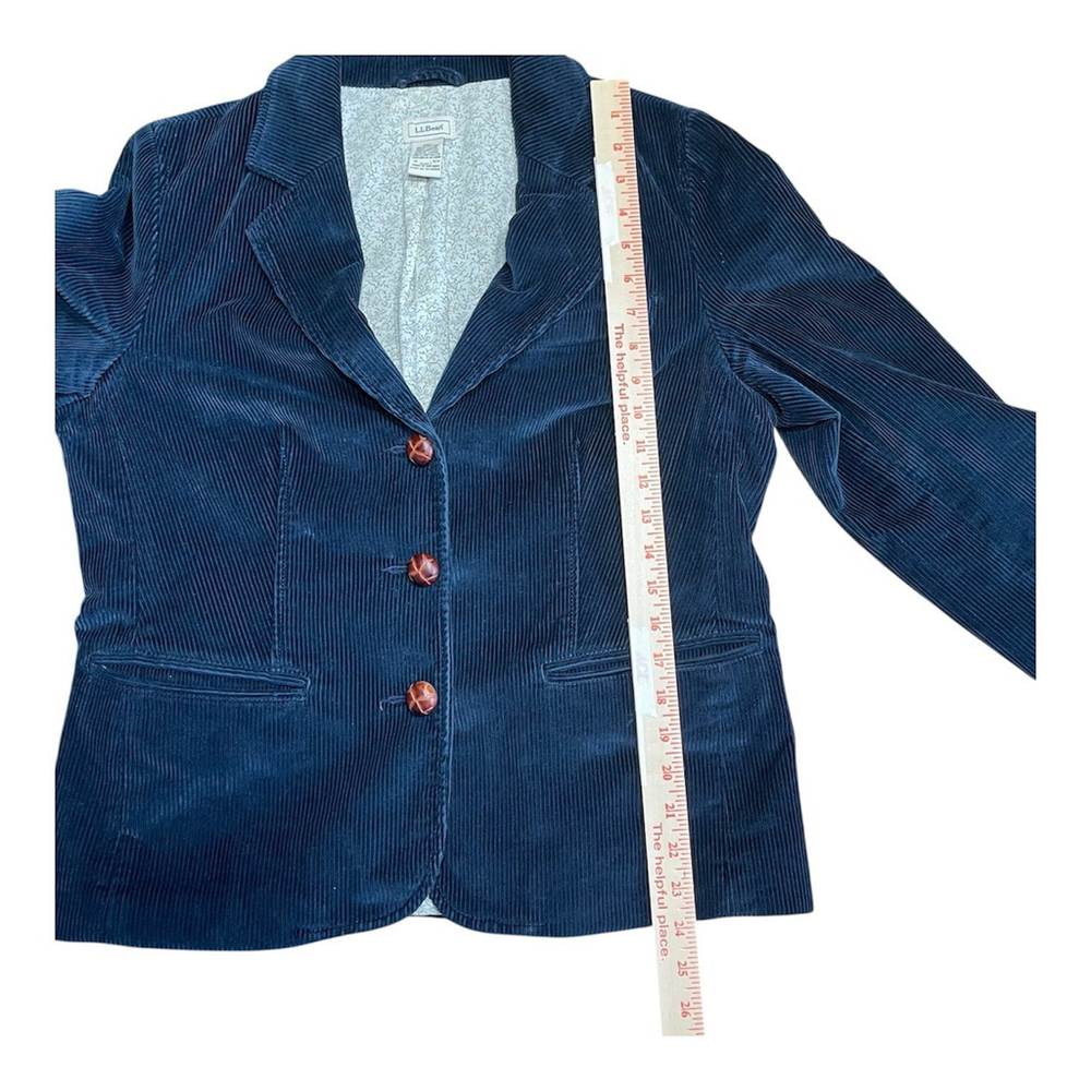 Vintage L.L. Bean Dark Blue Corduroy Women's Jacket - Picture 4 of 9